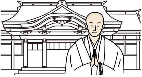 お寺の境内でしっかり供養のイメージ